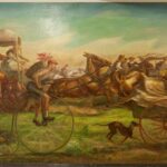 Oklahoma Land Rush Painting