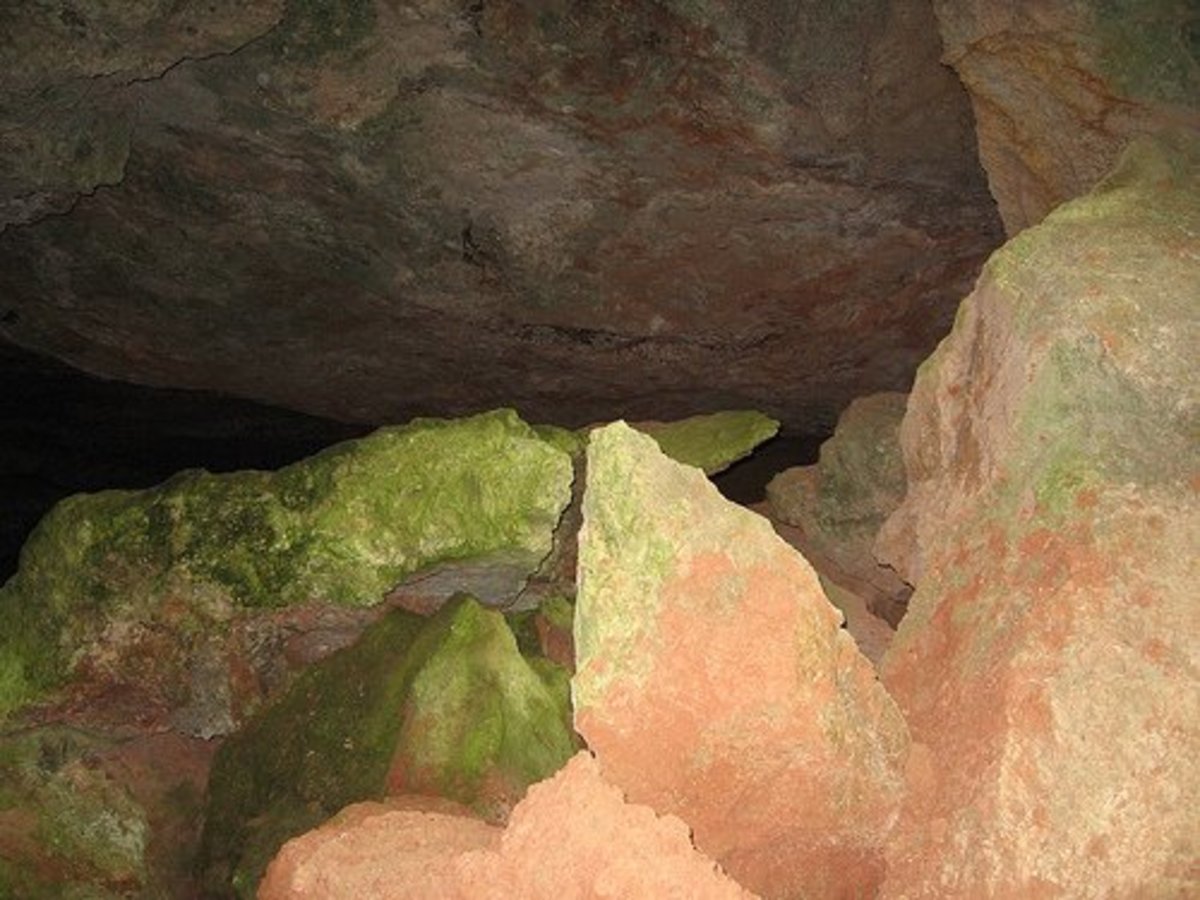 Oklahoma Caves: Selenite formations in Alabaster Caverns State Park Oklahoma Caves: Selenite formations in Alabaster Caverns State Park