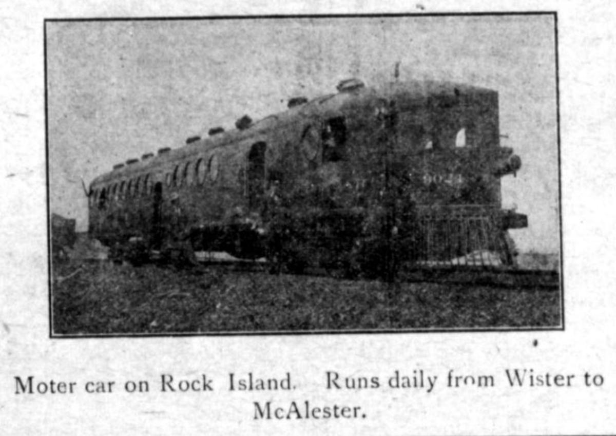 Motor Car on the Rock Island Railroad Motor Car on the Rock Island Railroad
