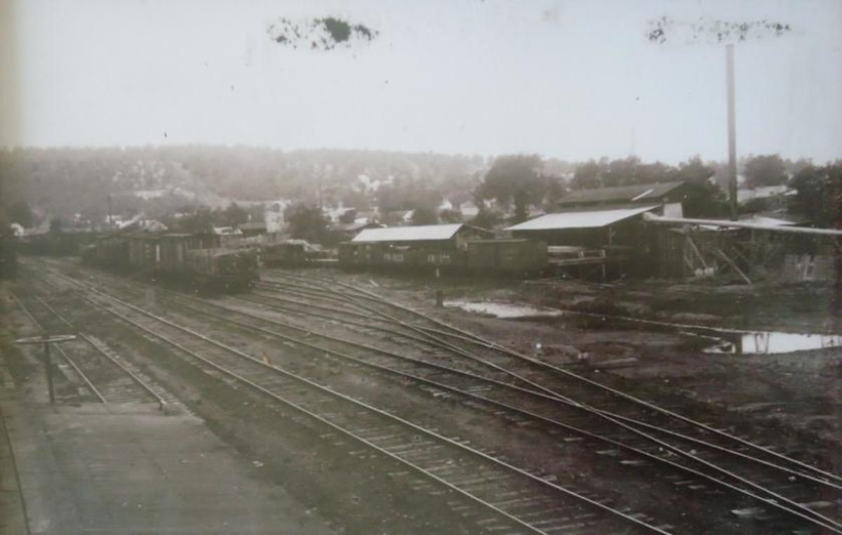 The connecting line between the Frisco and KCS lines in Poteau The connecting line between the Frisco and KCS lines in Poteau