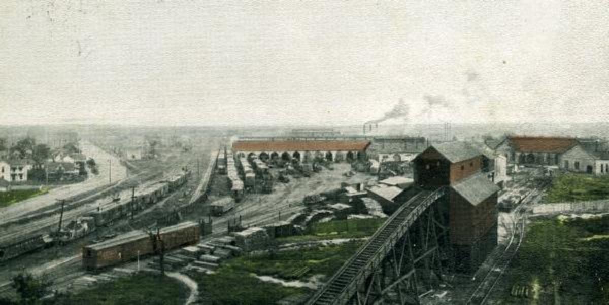 C. R. I. & P. Railway Yards, Shawnee, Oklahoma 1907.