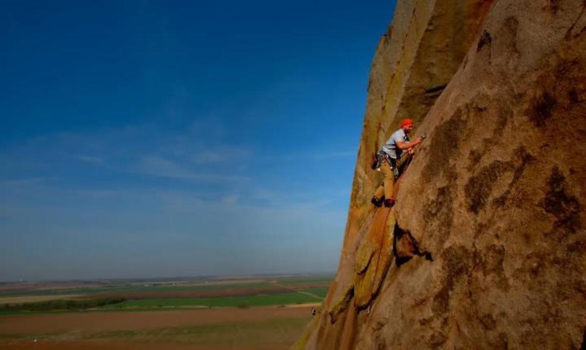 Not for the faint of heart: Quartz Mountain (also called Baldy Peak) in Southwestern Oklahoma