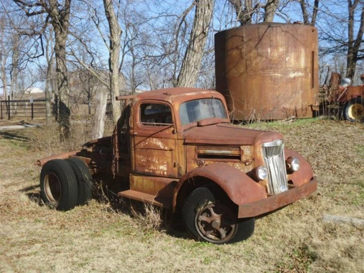 Old truck outside the Waller School