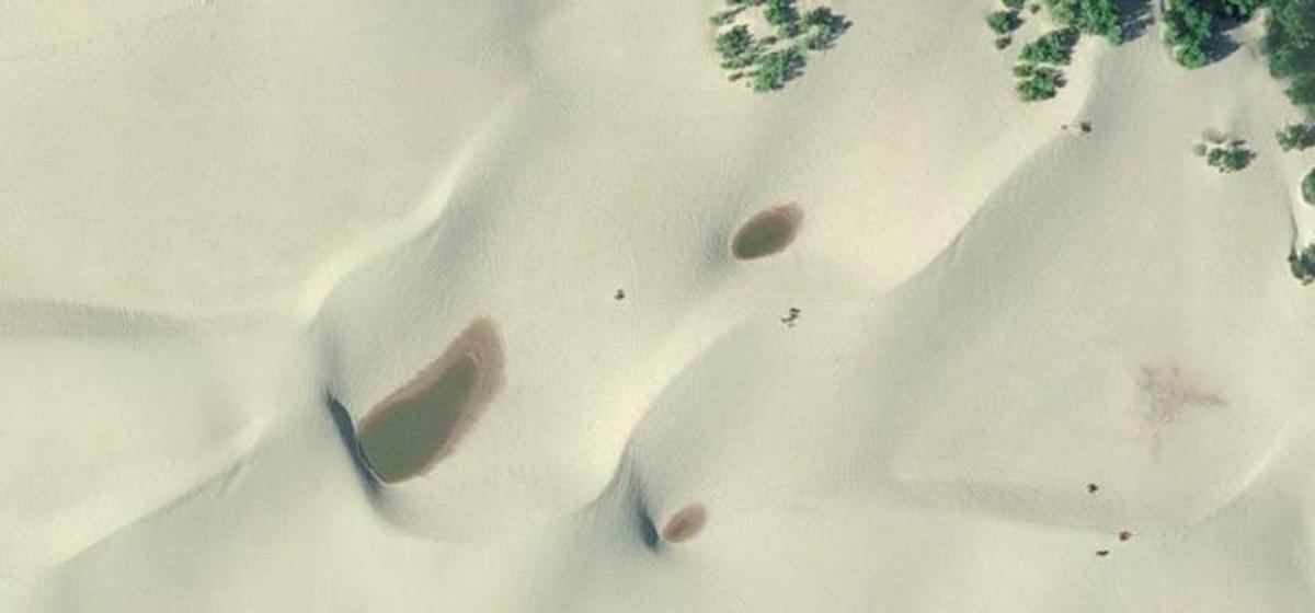 Aerial view of Little Sahara State Park in Oklahoma. Aerial view of Little Sahara State Park in Oklahoma.