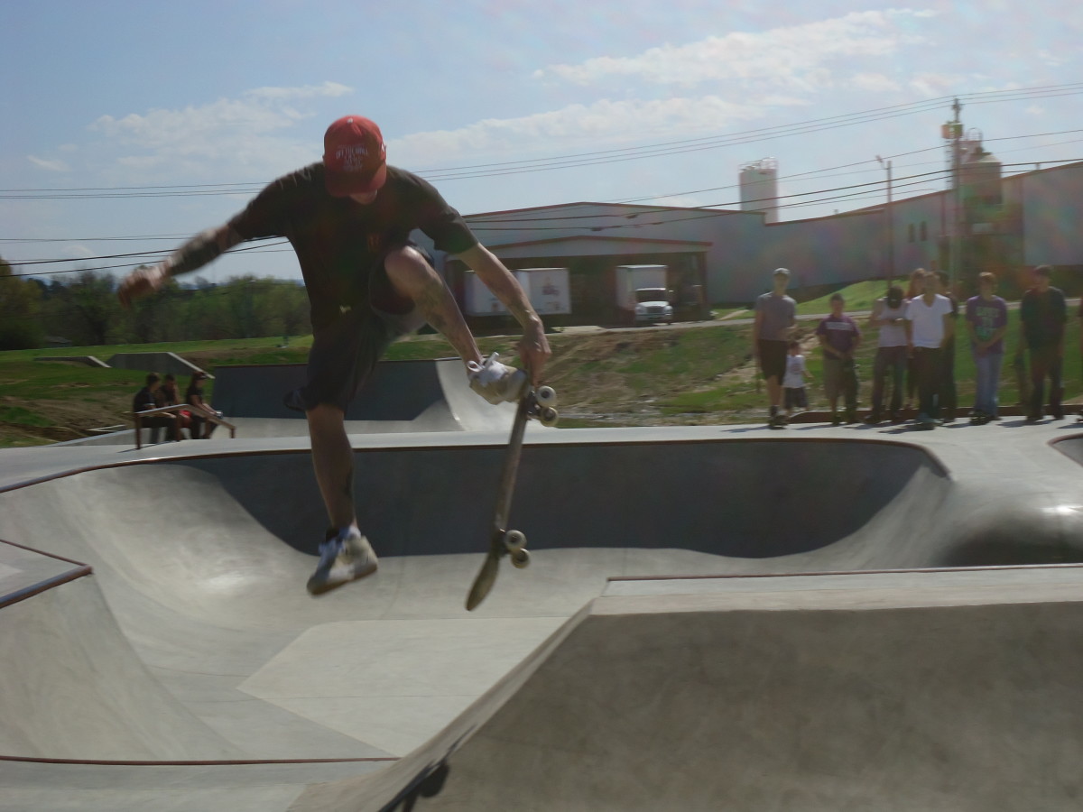 Oklahoma Skate Parks: Skater at Poteau's Off Broadway Skatepark Oklahoma Skate Parks: Skater at Poteau's Off Broadway Skatepark
