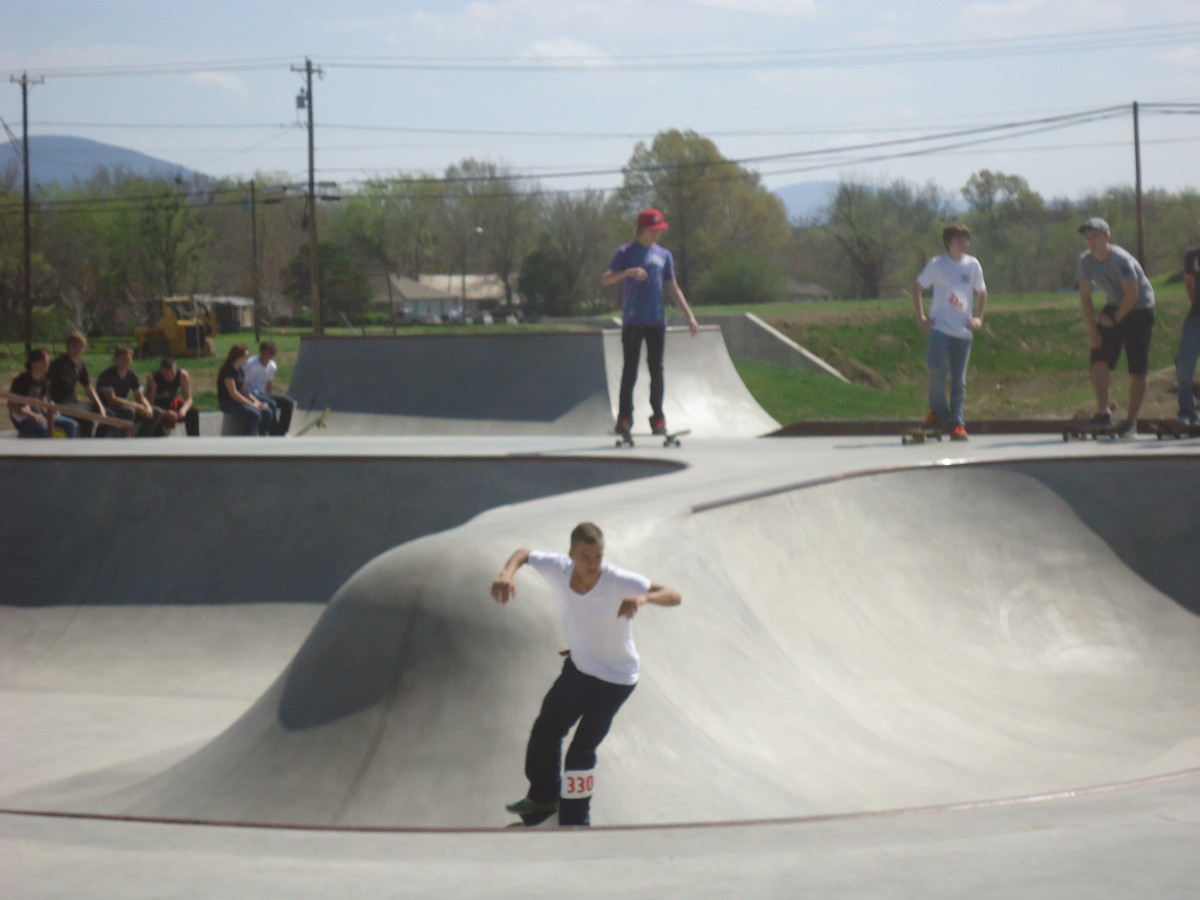 Oklahoma Skate Parks: Skater at Poteau's Off Broadway Skatepark Oklahoma Skate Parks: Skater at Poteau's Off Broadway Skatepark