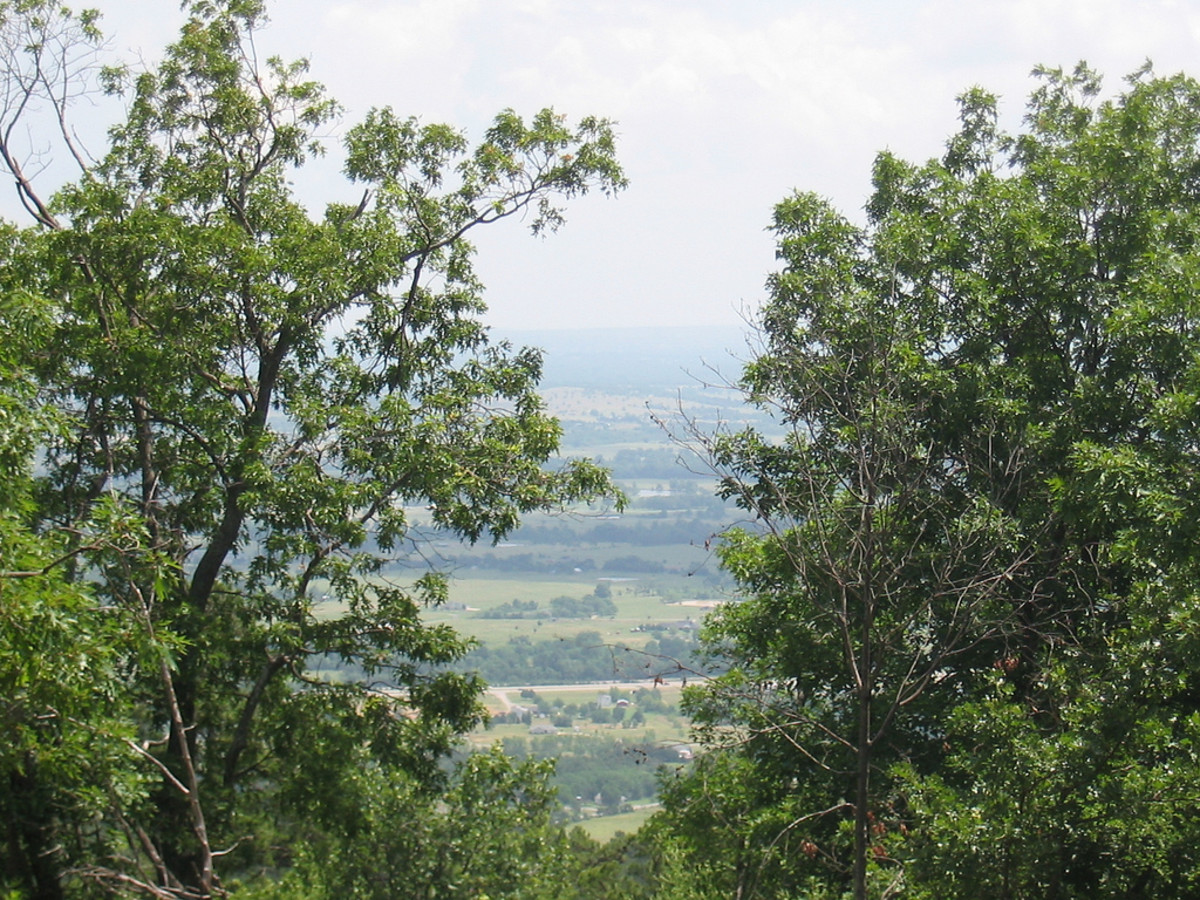 A view of modern-day Poteau Valley from Cavanal Hill.