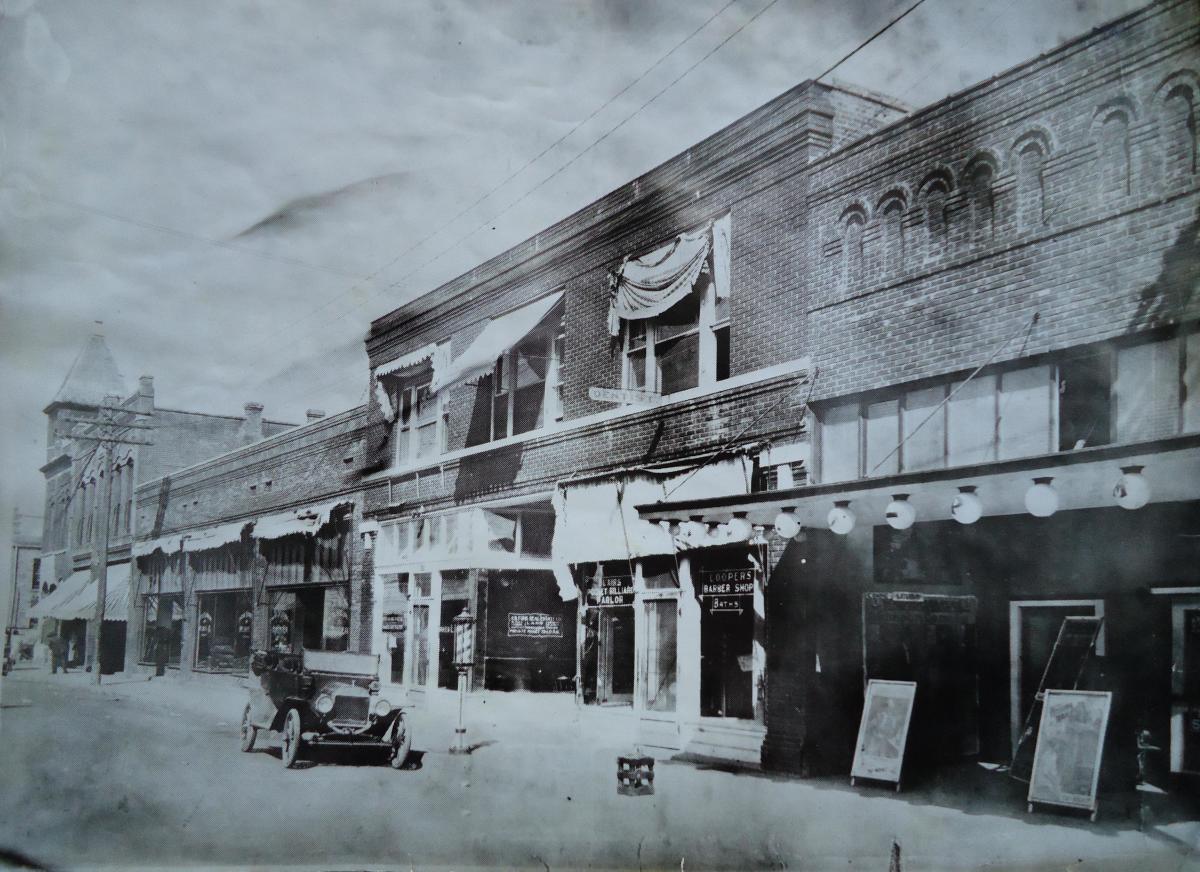In this photo, both the new Victory Theater (middle of the photo) and the Comet Theater (right side of photo) can be seen.