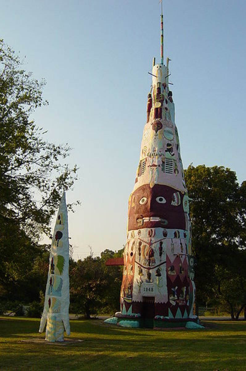 Ed Galloway's Totem Pole Park is located near U.S. Route 66 in Foyil, Oklahoma. Ed Galloway's Totem Pole Park is located near U.S. Route 66 in Foyil, Oklahoma.