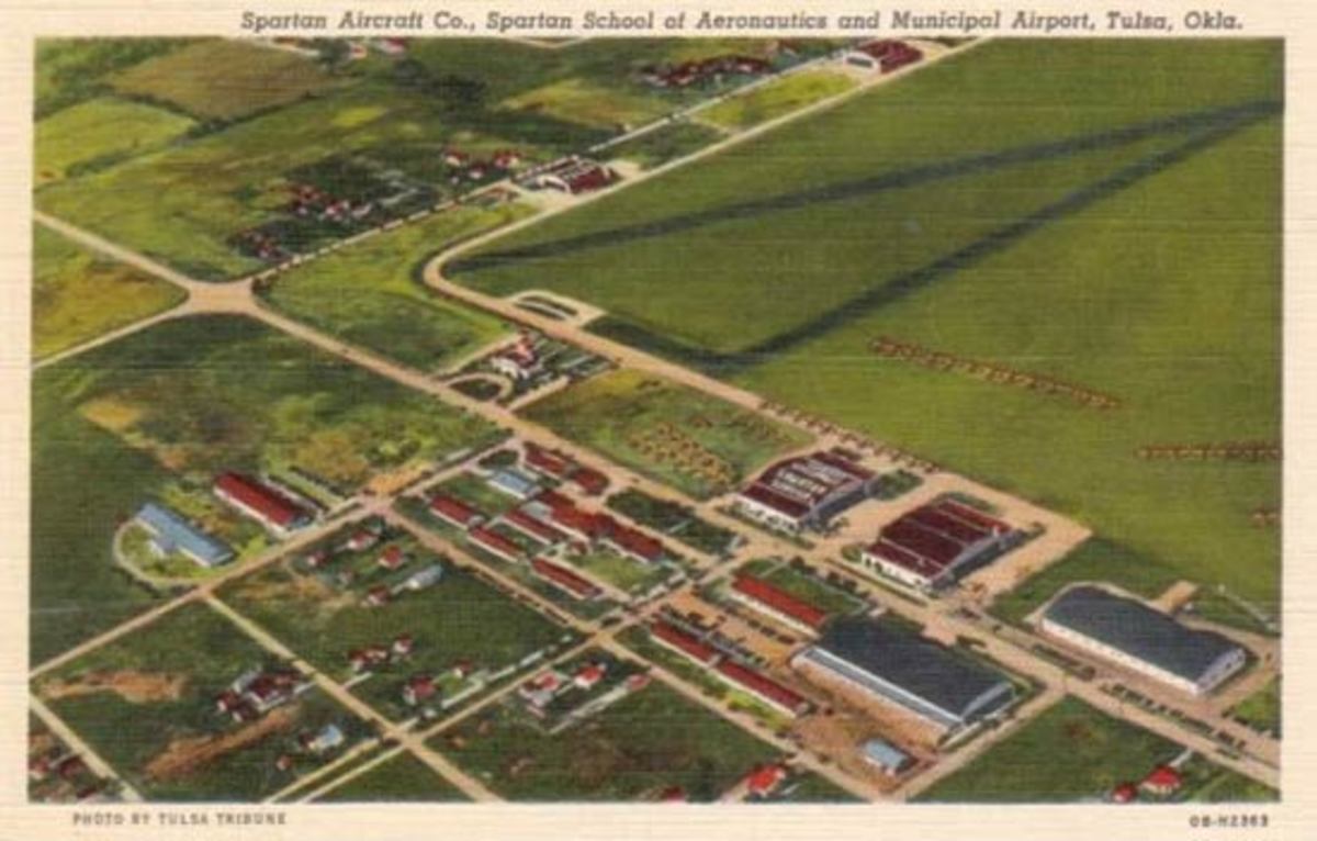 Overview of the Tulsa Airport, assumed to be 1930s - 1940s