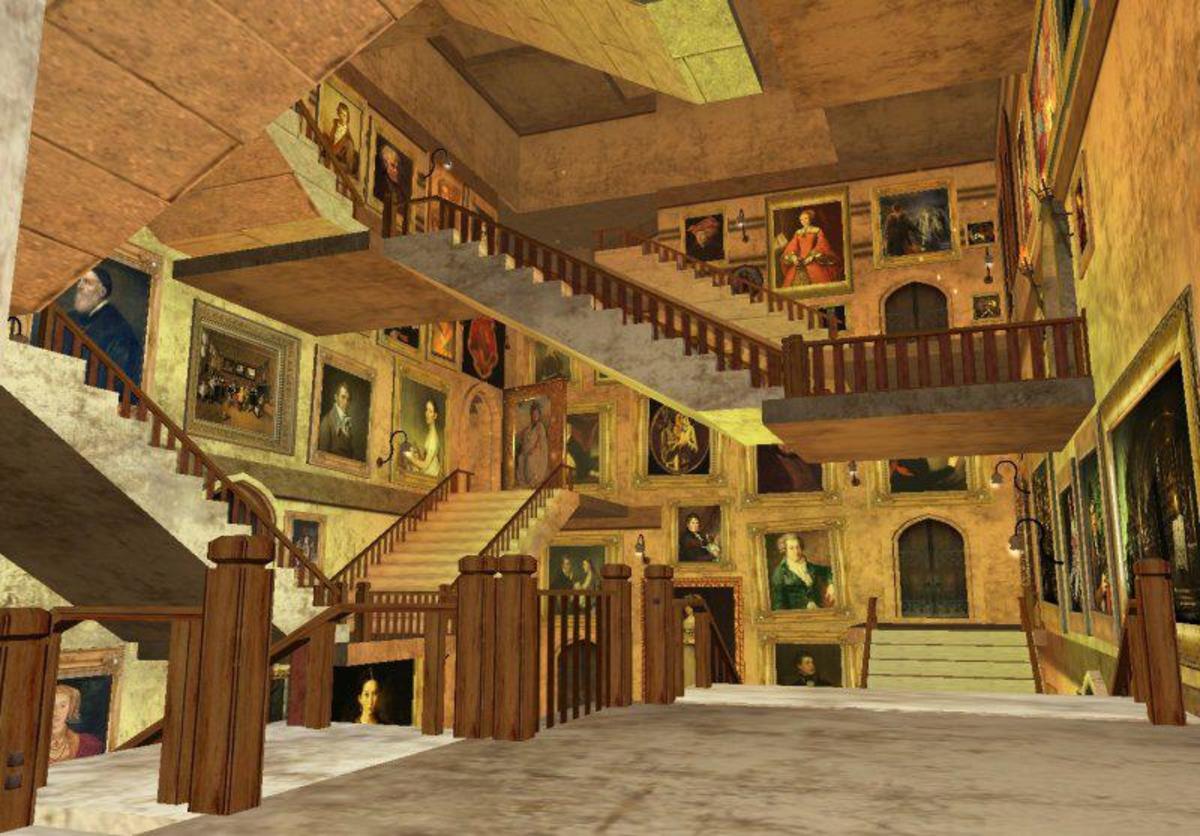Some of the various Virtual Reality places in Active Worlds