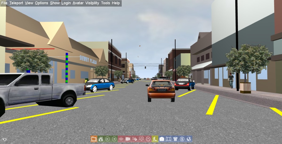 The Virtual Reality application Active Worlds was used to revitalize a downtown district
