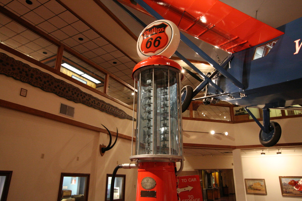 Inside the Woolaroc Museum, where the Woolaroc plane is displayed