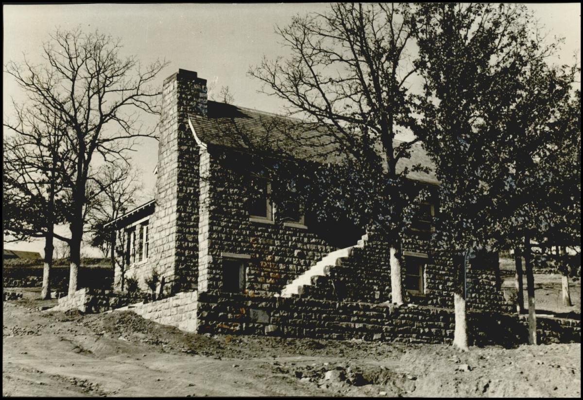 The WPA community center shortly after completion